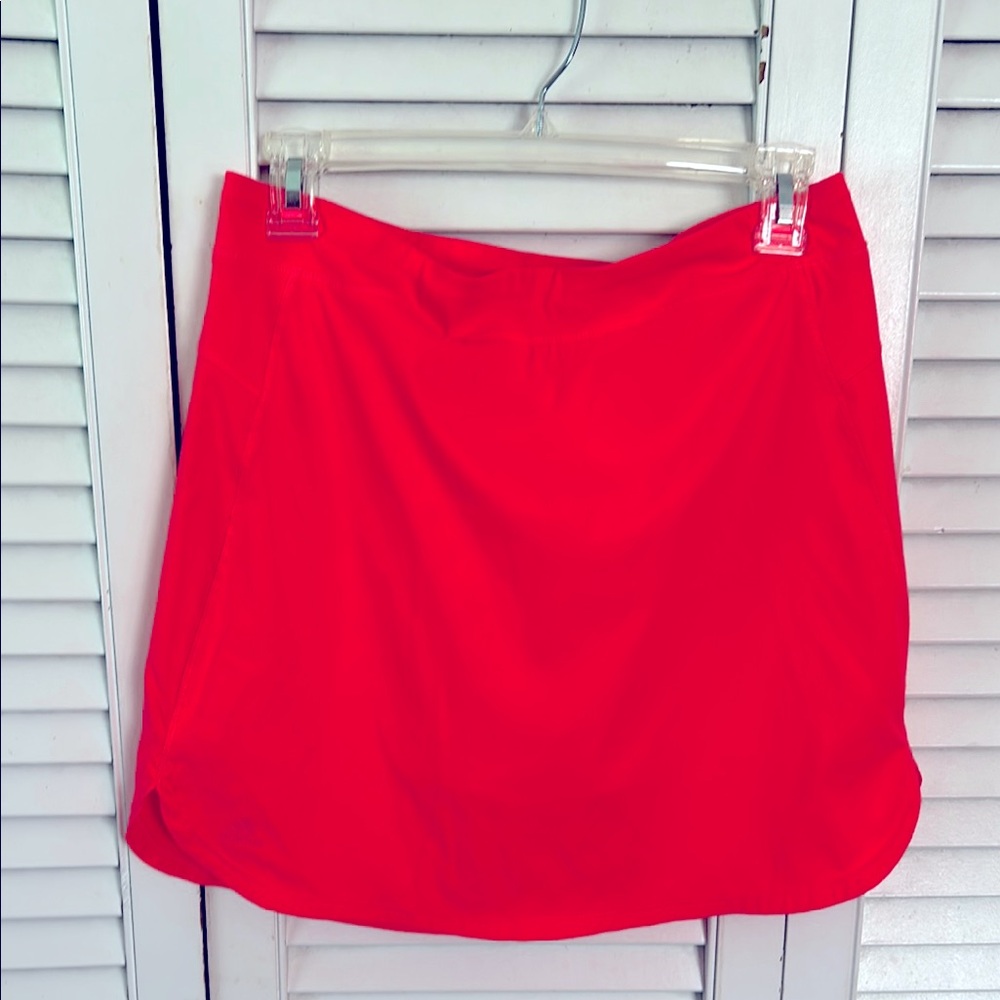 Adidas bright pink athletic skirt with shorts